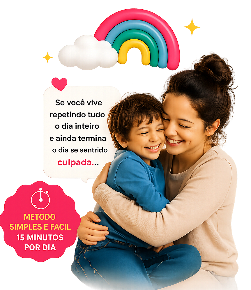 Mãe e filho felizes
